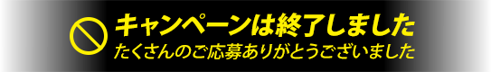 キャンペーンは終了しました たくさんのご応募ありがとうございました